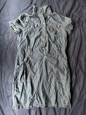 Marks & Spencer Dark Denim Maxi Dress with Button Placket